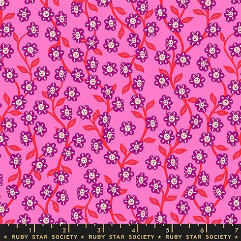 PREORDER Hello Alice Chatty Garden in Lipstick RS2128 13 - Ruby Star Society Sold by the Half Yard